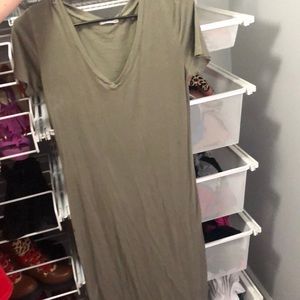 Olive green T-Shirt Dress